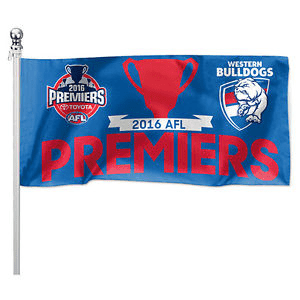 Western Bulldogs 2016 Premiers Pole Flag CLEARANCE