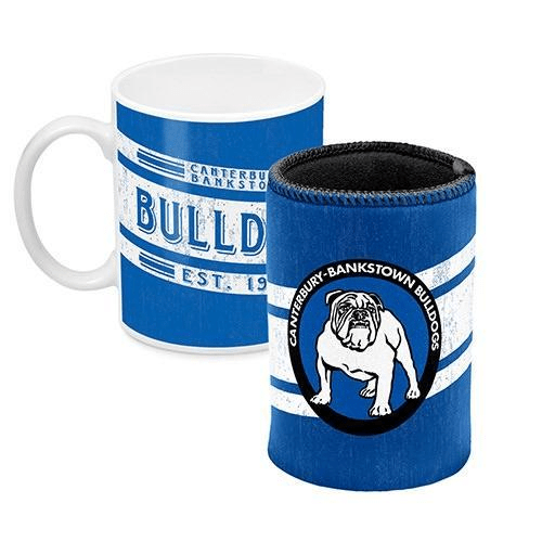 Canterbury -Bankstown Bulldogs Mug And Can Cooler Retro Logo