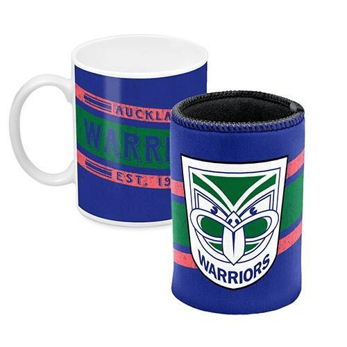 Warriors Mug And Can Cooler Retro Logo