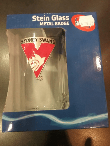 Sydney Swans Stein Glass Metal Badge