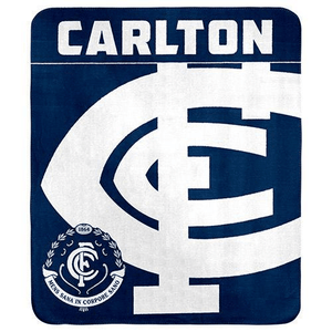 Carlton Blues Fleece Throw Rug