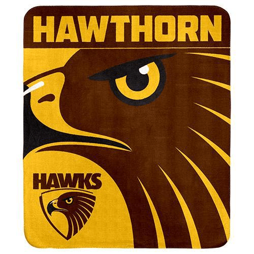Hawthorn Hawks Fleece Throw Rug