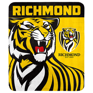 Richmond Tigers Fleece Throw Rug