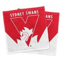 SydneySwans Set Of 2 Face Washers