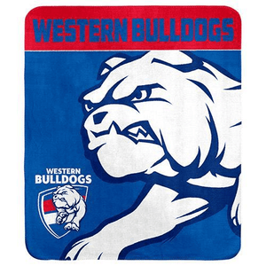 Western Bulldogs Fleece Throw Rug