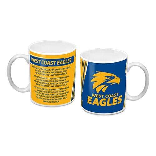 West Coast Eagles Logo & Song Mug Footy Plus More