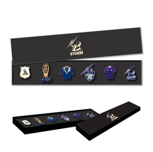 Footy Plus More pin PRE ORDER DISPATCHED FROM 18/11/2020 Melbourne Storm Logo Pin Set