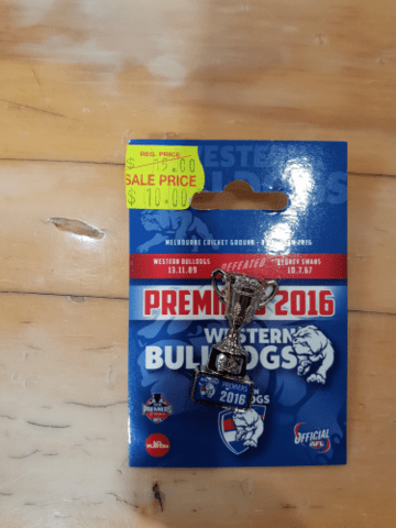 Western Bulldogs Premiers 2016 Trophy Pin