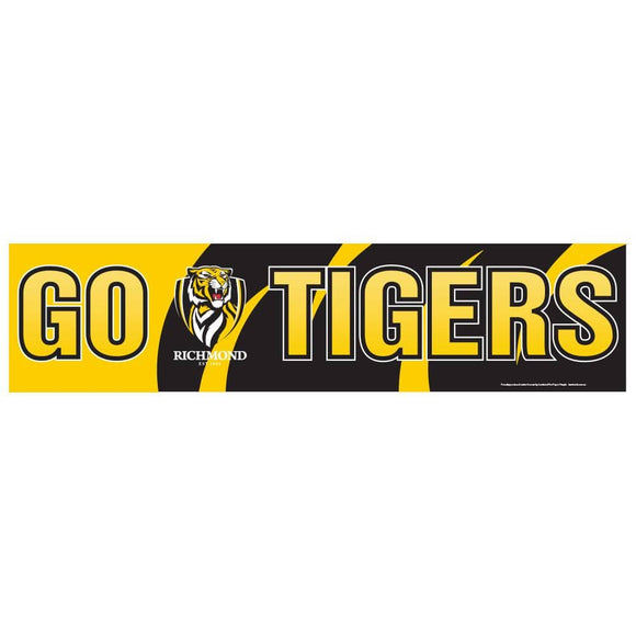 Footy Plus More Poster Richmond Tigers Go Tigers Long Strip Poster