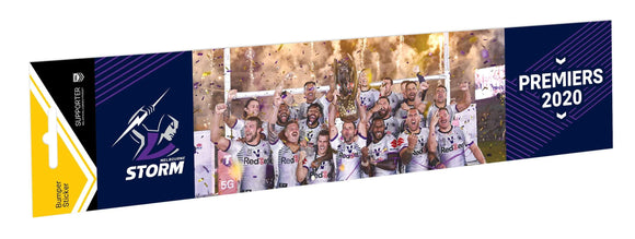 Footy Plus More Premiers 2020 2020 Melbourne Storm Premiers Team Image Bumper Sticker