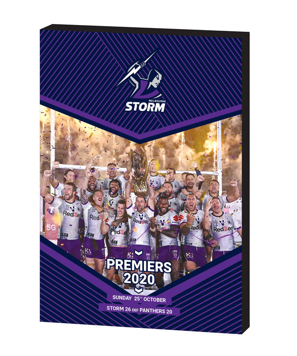 Footy Plus More Premiers 2020 2020 Melbourne Storm Premiers Team Image Wooden Plaque