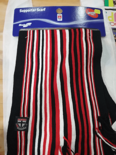 St kilda saints pin stripe scarf