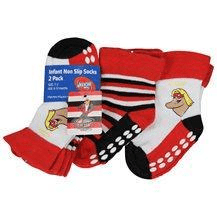 St Kilda Saints Non Slip Socks 2 Pack Mascot Design