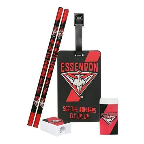 Essendon Bombers Stationery and Bag Tag Set