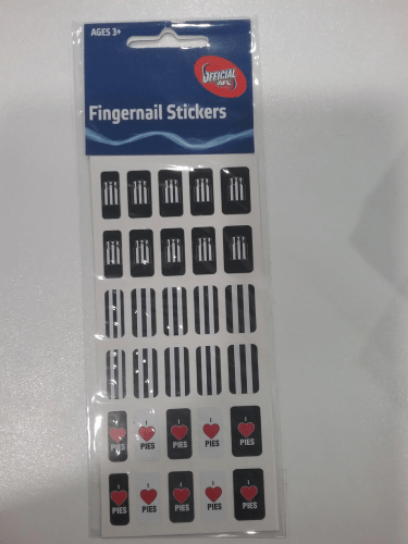 Collingwood Magpies fingernail stickers