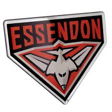 Essendon Bombers Fan Emblems Lensed Chrome Supporter Logo