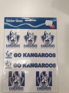 North Melbourne Kangaroos Retro Logo Sticker Sheet