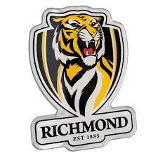 Richmond Tigers Fan Emblems Lensed Chrome Supporter Logo