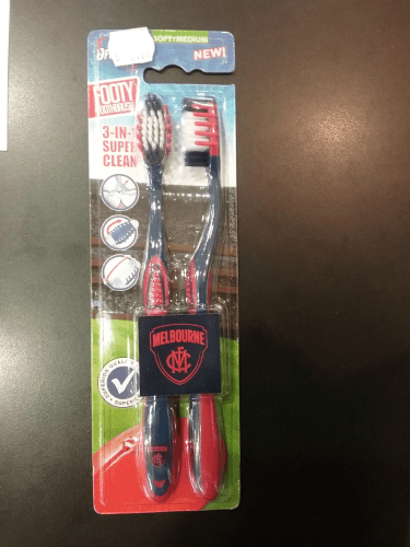 Melbourne Demons 2 Pack Toothbrushes