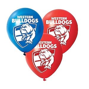 Western Bulldogs Balloons 25 Pack