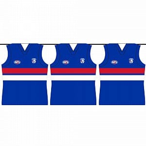 Western Bulldogs Team Party Bunting Guernsey Shape