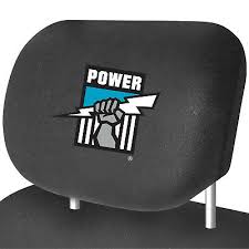 Port Adelaide Power Retro Logo Car Headrest Cover Pkt of 2